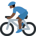 🚴🏿‍♂️ man biking: dark skin tone display on Twitter